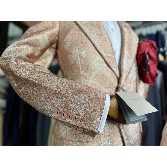 NWT INCREDIBLE One-of-a-Kind Coral Floral Peak Lapel Tom Ford Suit 38R US/48R IT - Picture 13 of 16